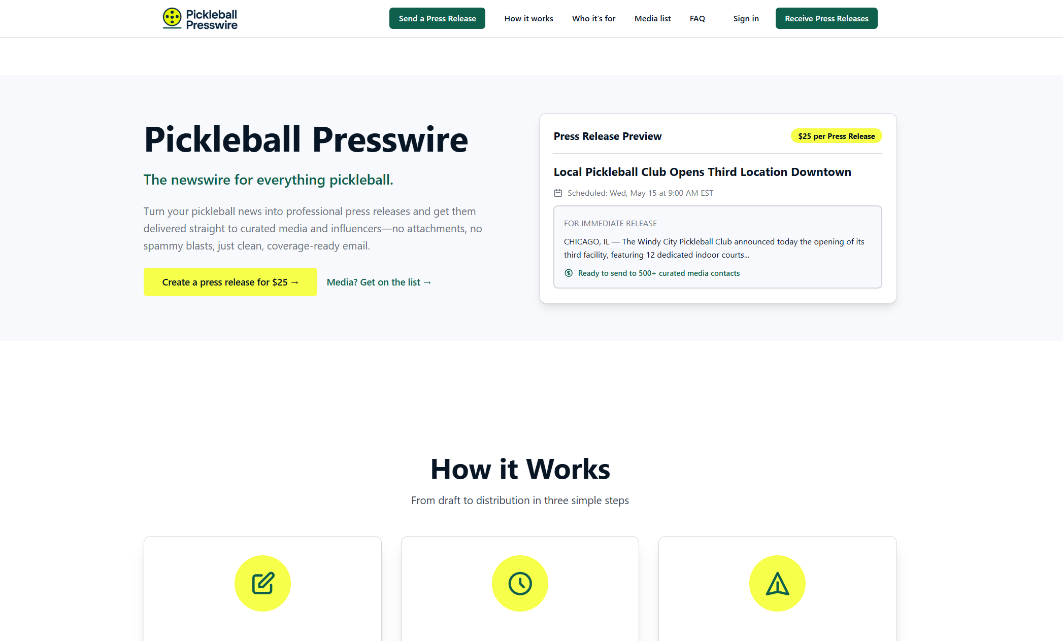 Automated E-Press Release Service screenshot